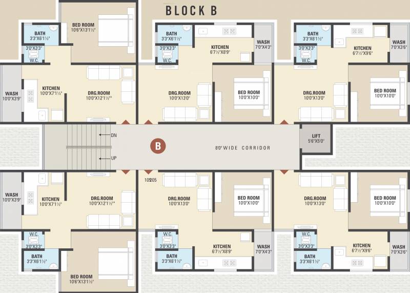  signature-pride A+B+C Cluster Plan for Typical Floor