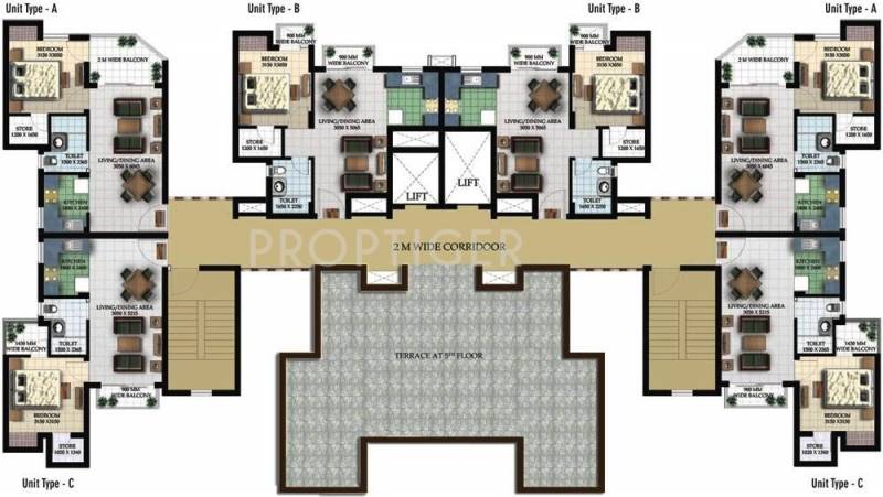  santushti-enclave Tower 3 Cluster Plan