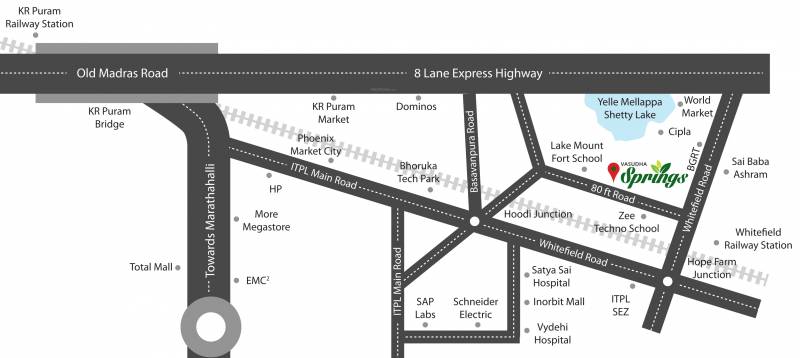  springs Images for Location Plan of Vasudha Springs