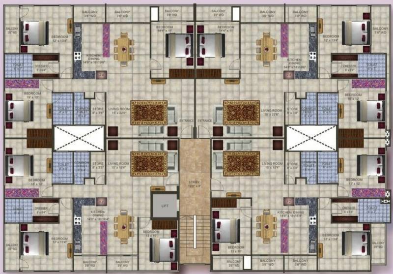  central-arc Central Arc Cluster Plan from 1st to 3rd Floor