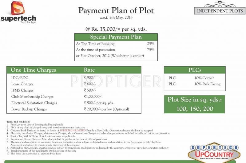 Images for Payment Plan of Supertech Up Country Plots