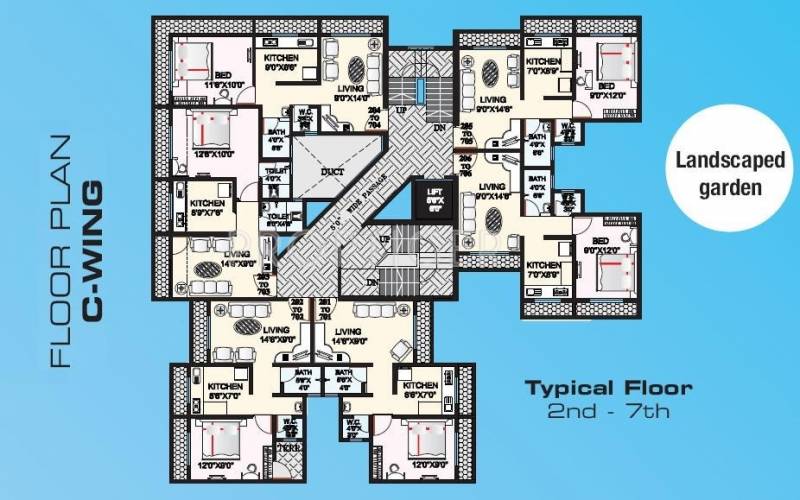  dias-residency-park Wing- C Cluster Plan