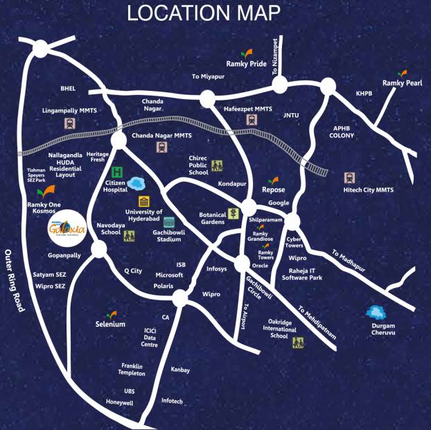  one-galaxia Images for Location Plan of Ramky One Galaxia