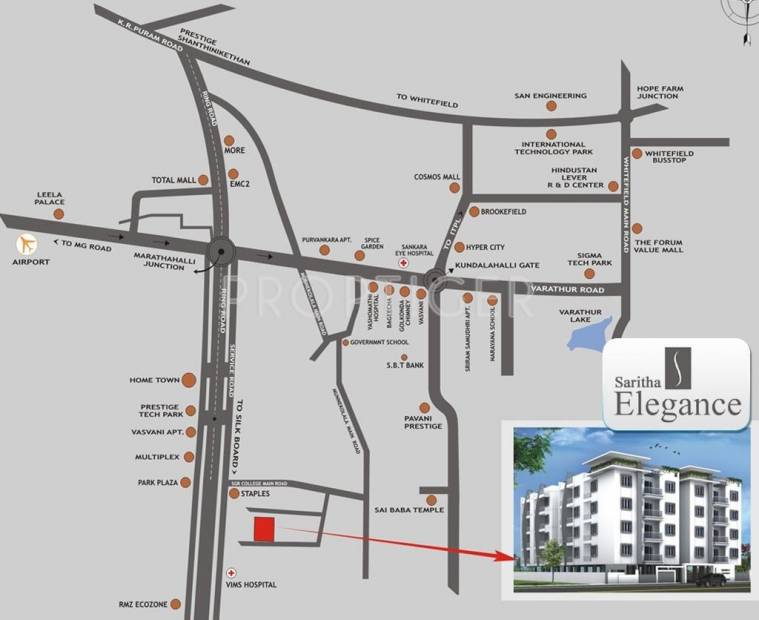 JS Homes Saritha Elegance Location Plan