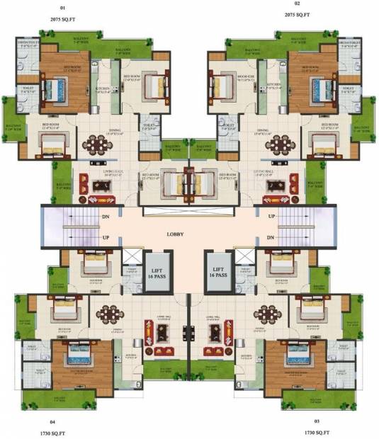 Images for Cluster Plan of Supertech Czar Suites