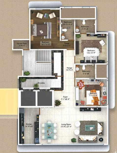 Images for Cluster Plan of Dimension Trishabh Signet