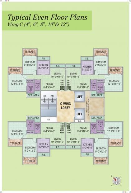  mannat Wing - A Cluster Plan