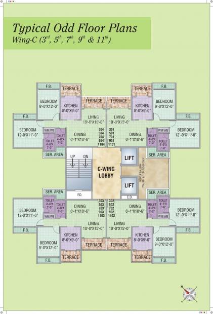  mannat Wing - B Cluster Plan