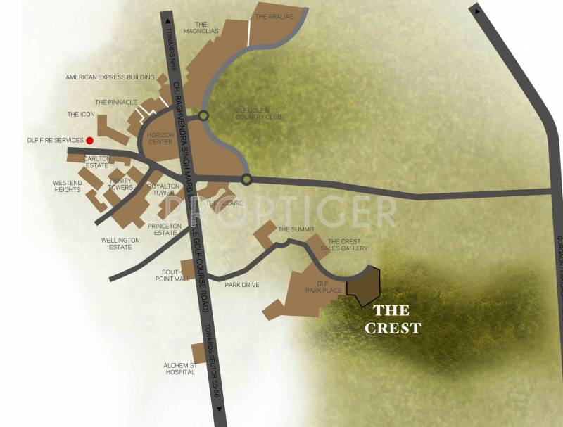  the-crest Images for Location Plan of DLF The Crest