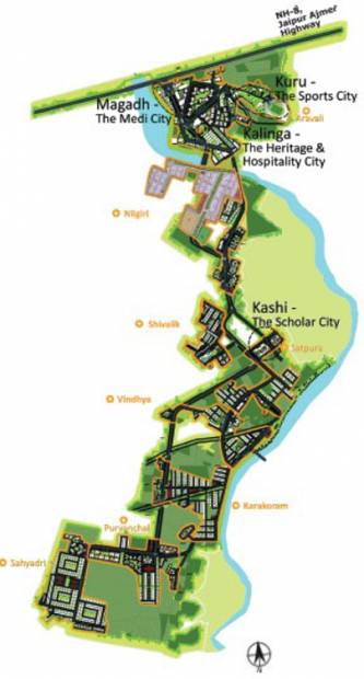 Images for Layout Plan of Grass Field Fire Capital Developers IndiCity Phase 1 Block F I K L And M