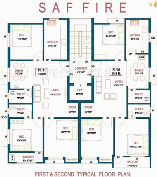Right Angle Properties Four Stone Sapphire Cluster Plan