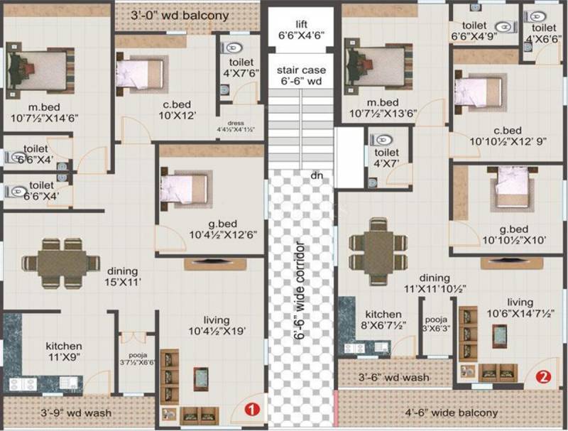 Images for Cluster Plan of Sri Brahma Sri Geethika Brundavan