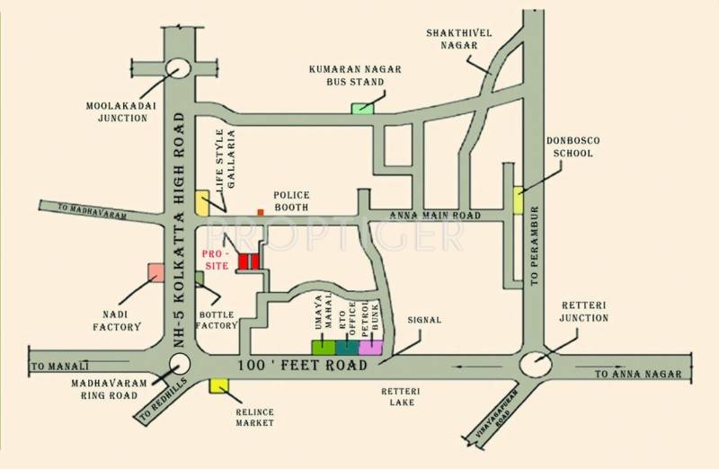 Devi Builders Navapushpam Location Plan