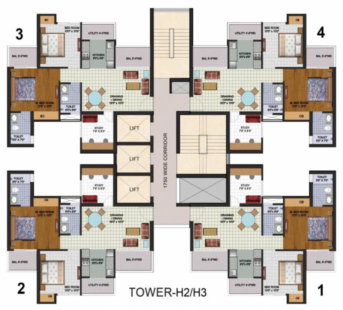 Images for Cluster Plan of Amrapali Augusta Tower
