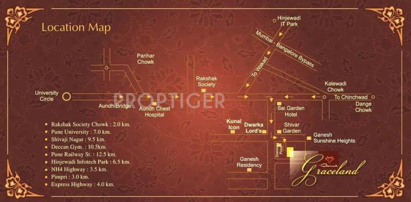 Gobind Builders and Developers Ganesh Graceland Location Plan