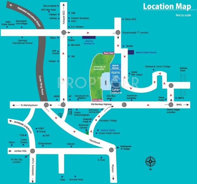  cyber-commune Images for Location Plan of Aparna Cyber Commune