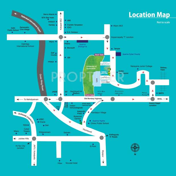 cyberzon Images for Location Plan of Aparna CyberZon