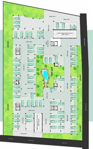  9-square Single Block Cluster Plan