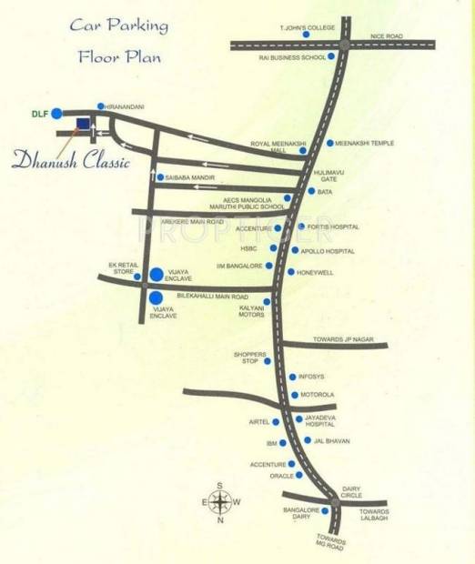 Dhanush Builders Classic Location Plan