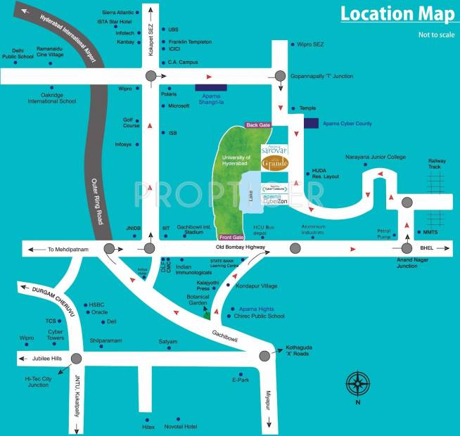  sarovar-grande Images for Location Plan of Aparna Sarovar Grande