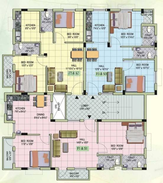 Images for Cluster Plan of MS Builders Mithra Flats