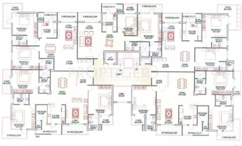  bliss Single Block Cluster Plan