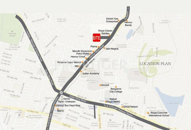 Pegasus Properties Vrushabhadri Willows Location Plan