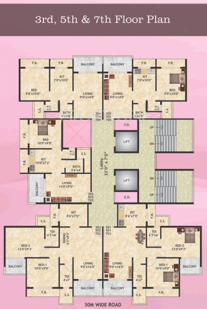 Images for Cluster Plan of Galaxy Krishna Tower