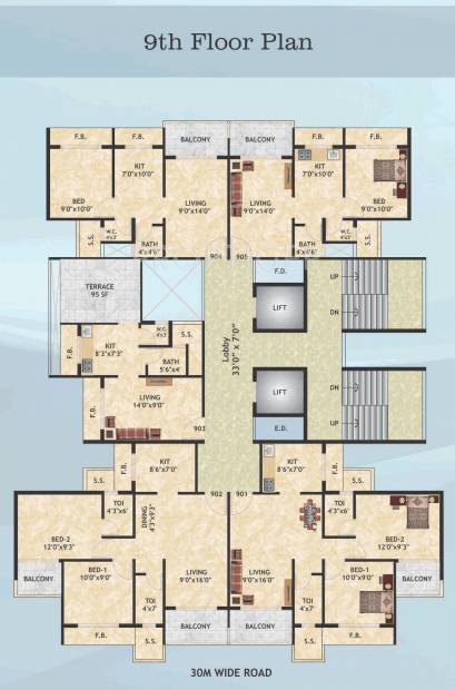 Images for Cluster Plan of Galaxy Krishna Tower