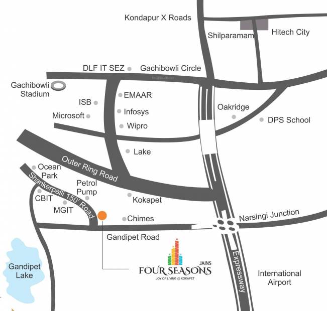  four-seasons Images for Location Plan of Jain Four Seasons