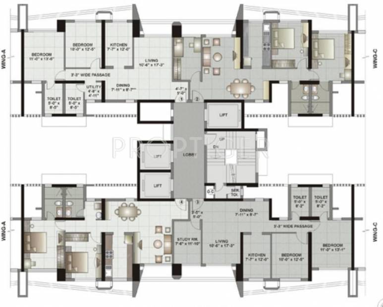  gardens-ii Tower 2 Cluster Plan
