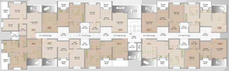  solitaire Single Tower Cluster Plan