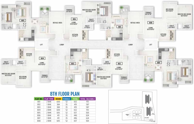 Images for Cluster Plan of Prasad Pyramid County Bhukum Appartment