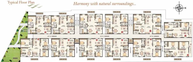  residency Single Tower Cluster Plan
