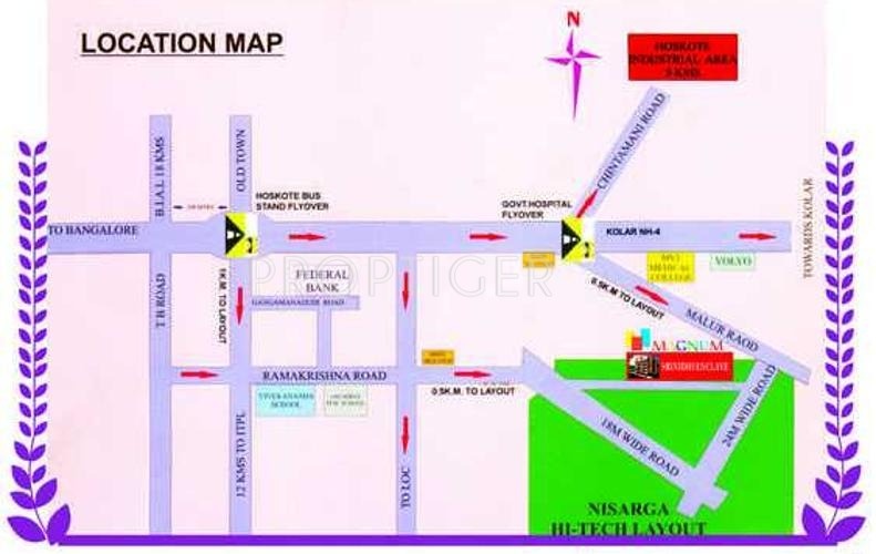 Magnum Developers Srinidhi Location Plan