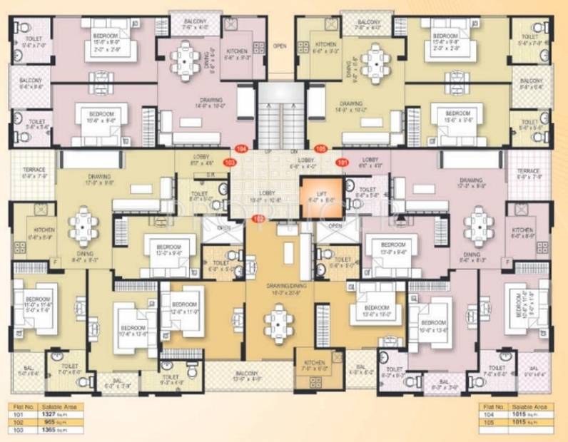  enclave Single Tower Cluster Plan