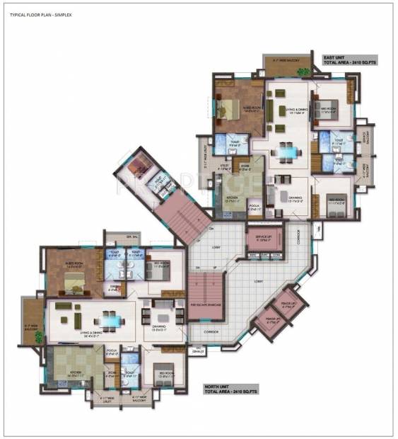  towers-elite Block A1 Cluster Plan