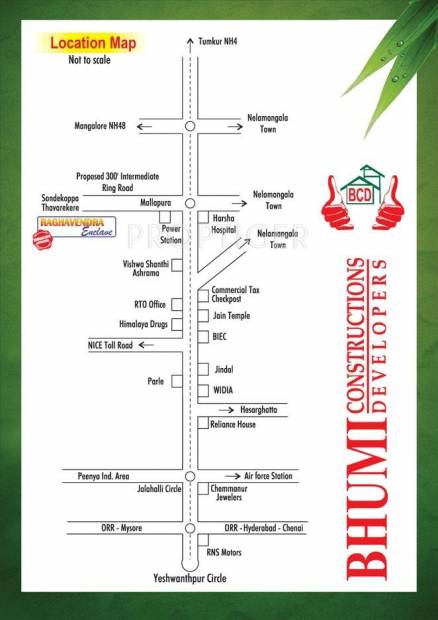 Bhumi Construction Raghavendra Enclave Location Plan