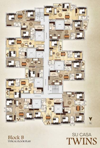  su-casa-twins Images for Cluster Plan of Rupayan Su Casa Twins
