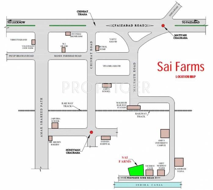 Sai Farms Plot Location Plan