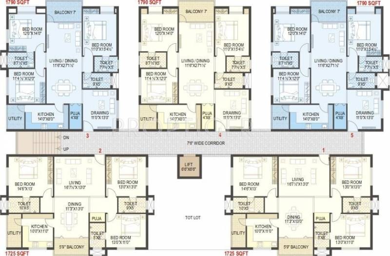  meadows Tower 1 Cluster Plan