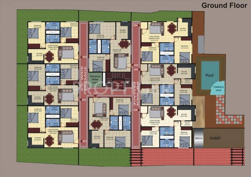  palms Single Tower Cluster Plan