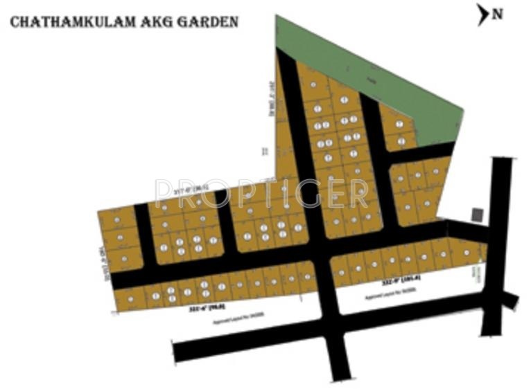 Chathamkulam AKG Garden Plot Layout Plan