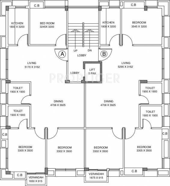  fort-jardin Single Tower Cluster Plan