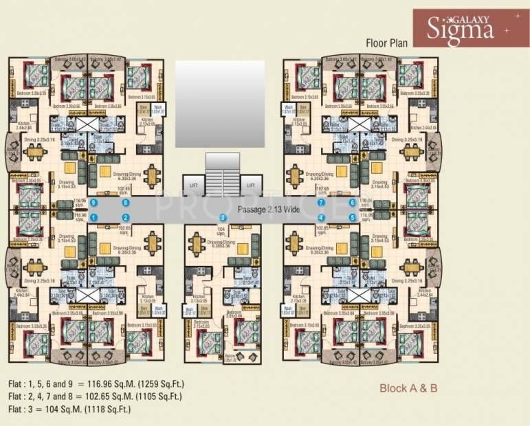  block-b-sarthak-galaxy Block B Cluster Plan