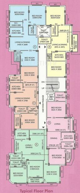  mahamaya Single Tower Cluster Plan