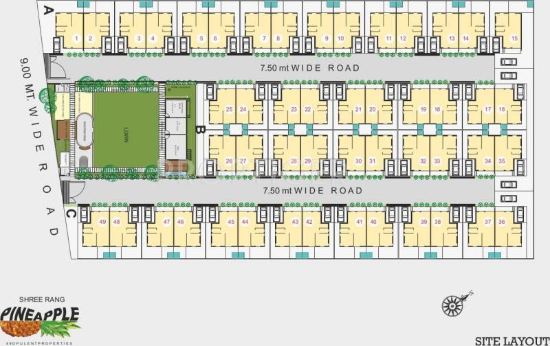  pineapple Images for Site Plan of Shree Rang Pineapple