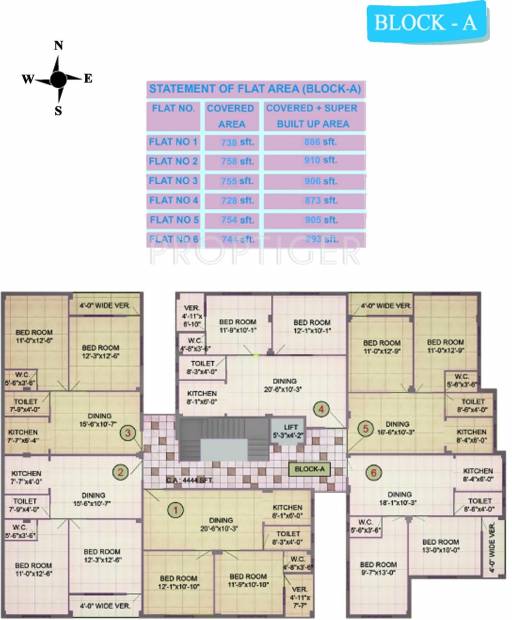 Images for Cluster Plan of Liberty J S Apartment