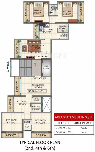 Images for Cluster Plan of GK Hill View Residency