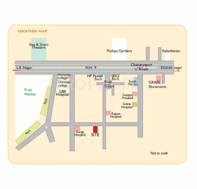 Vishista Constructions Govindniraj Residency Location Plan